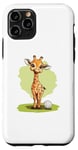 Coque pour iPhone 11 Pro Jolie balle de golf girafe pour un moment ludique