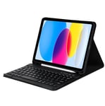 KBCASE Coque Clavier pour iPad 10Ème Génération, AZERTY Français, Housse Clavier pour iPad 10-A2696/A2757/ A2777, Amovible Clavier Bluetooth sans Fil pour iPad 10ème Gén 2022 10.9 Pouces