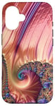 Coque pour iPhone 16 Jaune doré, violet violet, bleu aqua et rose fractatif