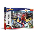 Trefl- Spider-Man Marvel, Pouvoir de Spiderman 160 Pièces-Puzzle Coloré avec des Personnages de Bande Dessinée, Divertissement Créatif, Loisir pour Les Enfants à partir de 6 Ans, 15422, Multicolore