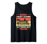 Thinking About Trains Model Railroad Conductor Wagon Train Tank Top