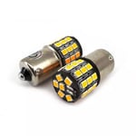 2 st LED-glödlampa BA15S 12V CANBUS orange