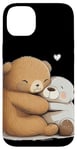 Coque pour iPhone 14 Plus Adorable câlin en peluche pour les amoureux des ours en peluche et des animaux en peluche