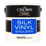 Crown Silk Vinyl Emulsion Paint White 2.5 Litre