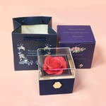 New Rotation Rose Jewelry Gift Box Valentine'S Day Marriage Acrylic Ring Boxes N