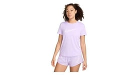 Maillot manches courtes nike one swoosh violet femme