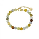 Chelsea Bracelet, Agate Mix, Gold