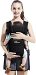 Newborn adjustable infant Baby carrier Ergonomic strong breathable backpack blck