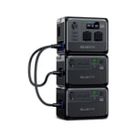 Kit de Station électrique Portable AC60 avec 2 Batteries d'extension B80, 2015Wh LiFePO4 Batterie de Secours, Sorties 600W ca, IP65 Générateur