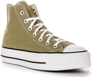 Converse A07571C Chuck Taylor All Star Lift Platform Olive Green Womens UK 3 - 8