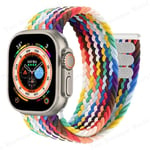 Flätad Solo Loop För Apple Watch Ultra band 49mm 45mm 41mm 44mm 40mm 42mm correa armband iWatch series 9 7 SE 8 6 5 4 3 band Pride 42-44-45-49mm-L