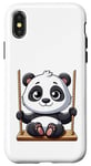 Coque pour iPhone X/XS Aire de jeux Panda Swinging Playground Fun