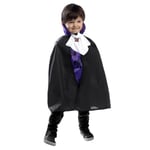 Boland 78159 Costume de vampire pour enfant Taille 104-110 ans 3 à 4 ans Cape avec col et t-shirt Jabot Vampire Vampire Villain Déguisement Halloween Carnaval Fête à thème