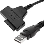 Cablemarkt - Câble convertisseur SlimLine sata vers usb-a 2.0 mâle 50 cm