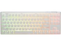 Ducky One 3 Classic Pure White TKL Gaming Tastatur, RGB LED - MX-Silent-Red (DE)