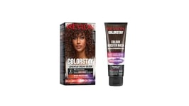 Lot de 2 produits Revlon ColorStay : Coloration Permanente N5.12 Châtain Glacé et Masque Booster de Couleur Cheveux châtains aux reflets froids, Coloration Temporaire