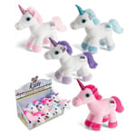 Leksaker KIDDY UNICORN 61827 Gosedjur Mjukisdjur Plush 17cm Välj 2.Vit/Ljusblå