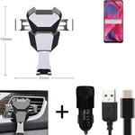 Car holder air vent mount for Oppo A74 5G cell phone mount