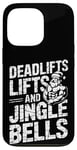 iPhone 13 Pro Funny Deadlifts and Jingle Bells Santa Claus Gym Fitness Pun Case