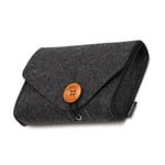 New hion Power Bank Storage Bag Mini Felt Pouch For Data able Mouse Travel Organizer Electronic Gadgets Organizador(16 12 3 cmDark Gray)