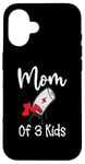 Coque pour iPhone 16 Batterie faible pour la fête des mères pour maman de 3 enfants