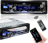 1 DIN Autoradio avec Lecteur CD/DVD I Bluetooth I FM/RDS/AM Radio I App Control I MP3 USB SD AUX