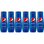 SodaStream Flavours Pepsi Sparkling Drink Mix, Soda & Fizzy Drink Maker Concentrate, Original Pepsi Recipe, Just Add Sparkling Water, Official Pepsi Cola x SodaStream Syrup - 6 x 440ml Multi Pack