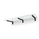 designtak entrétak easy collection bold small console black - clear glass