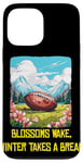 Coque pour iPhone 13 Pro Max Blossoms se réveille avec le football américain cool pour le printemps