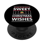 Sweet Christmas Wish Ugly Christmas Pull Wish pour hommes et femmes PopSockets PopGrip Adhésif