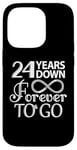 iPhone 14 Pro 24 Years Down Forever To Go - 24th Wedding Anniversary Day Case