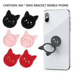 Universal Cartoon 360?? Finger Ring Mount Stand Holder Phone Car C Dai Meng Cat-red