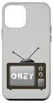 Coque pour iPhone 12 mini Obey Écran de télévision média de masse Contrôle psychologique