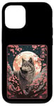 Coque pour iPhone 15 Pro Loup et lune Hokkaido japonais, art naturel, femmes, hommes,