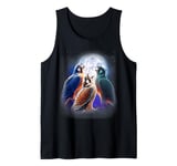 3 Falcon Howling At The Moon Funny Hawk Bird Lover Birder Tank Top