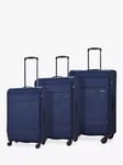 Rock Deluxe Lite 8-Wheel Soft Shell Suitcase, Set of 3