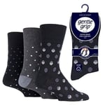 6 Pairs Men's Socks Gentle Grip Honey Comb Top Non Elastic Polka Pop UK 6-11