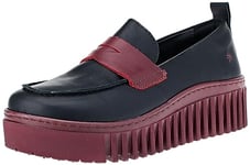 ART Femme 1530s Brighton Mocassin, Noir/Bordeaux, 42 EU