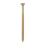 TIMCO Solo Chipboard & Woodscrews - Gold - 5.0 x 90 - Box of 100 - A Single Thread woodscrew mainly Used in Various Types of Timber and Man-Made Boards or into Masonry with The use of Plastic Plug