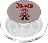 Iron Mario Cartoon Design PopSockets PopGrip for MagSafe