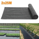 2m X 25m Ground Cover Fabric Landscape Garden Weed Control Membrane Heavy Duty