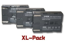 vhbw 3x Batteries compatible avec Samsung SC-D77, SC-D80, SC-D86, SC-D87, SC-D93, SC-D99, VP-D10 caméra vidéo caméscope (600mAh, 7,2V, Li-ion)