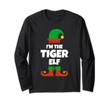 I'm The Tiger Elf Family Pajama Christmas Funny Animal Lover Long Sleeve T-Shirt