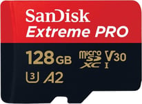 SanDisk 128GB Extreme PRO microSDXC card + SD adapter + RescuePro 