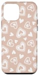 Coque pour iPhone 12 mini Coeurs de pêche mignons Joli motif d'amour Saint-Valentin