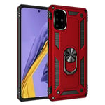 BestST Coque Galaxy A31, Coque Samsung A31, + HD Verre trempé, Etui Housse de Protection Antichoc Durable Résistante 2 en 1 Hybride PC Robuste TPU Souple pour Samsung Galaxy A31,Rouge