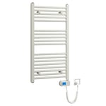 Kibath L494503 Sèche-serviettes électrique Blanc TES 920 x 480. Faible consommation 500 W, fabriqué en acier laqué 18 tubes