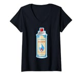 Womens Camping gas stove canister Butane Propane V-Neck T-Shirt