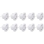 10 X Adaptateur Royaume-Uni À De / Go À Eu / Angleterre À Allemagne Europe