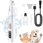 NEUTYPECHIC Tondeuse Chien Professionnelle, Tondeuse Electrique Chiens Chats avec Lumière LED, Tondeuse Faible Bruit avec 2 Têtes de Coupe, Rechargeable par USB, pour Pattes, Oreilles, Corps